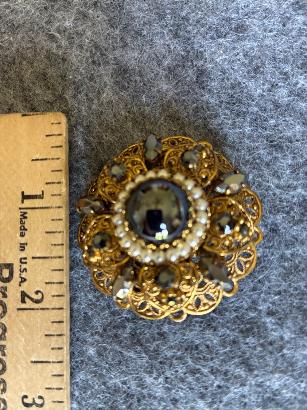Vintage European Mid-Century Brooch/Earring Set, Collector, Rare. - Picture 3 of 4
